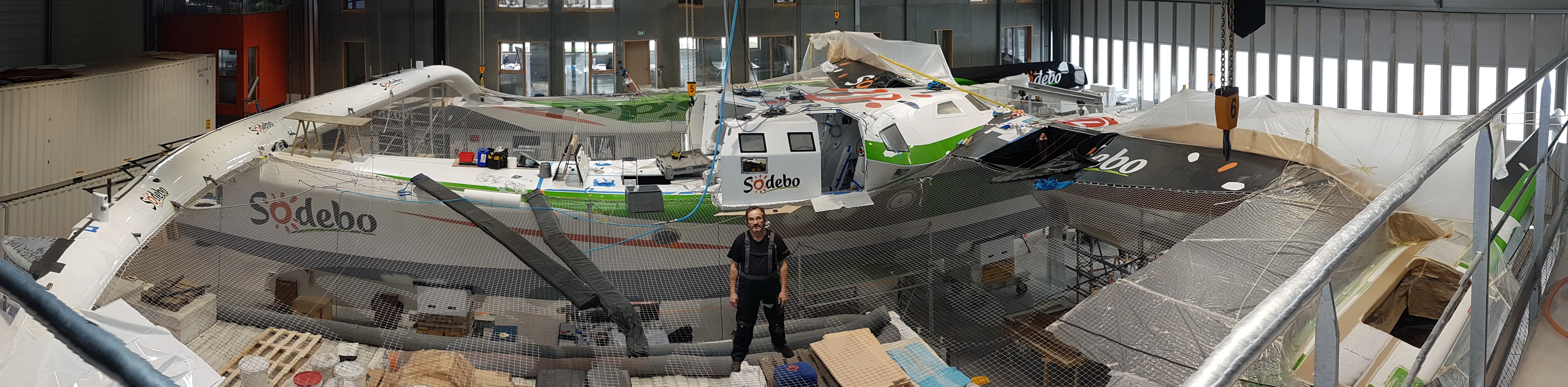 Chantier renforts structure Trimaran SODEBO